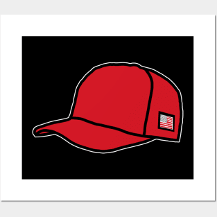 Trucker Hats Red Graphic Posters and Art